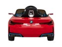 Autko BMW I4 na akumulator dla dzieci Czerwony + Wolny Start + EVA + Ekoskóra + Audio LED + Pilot